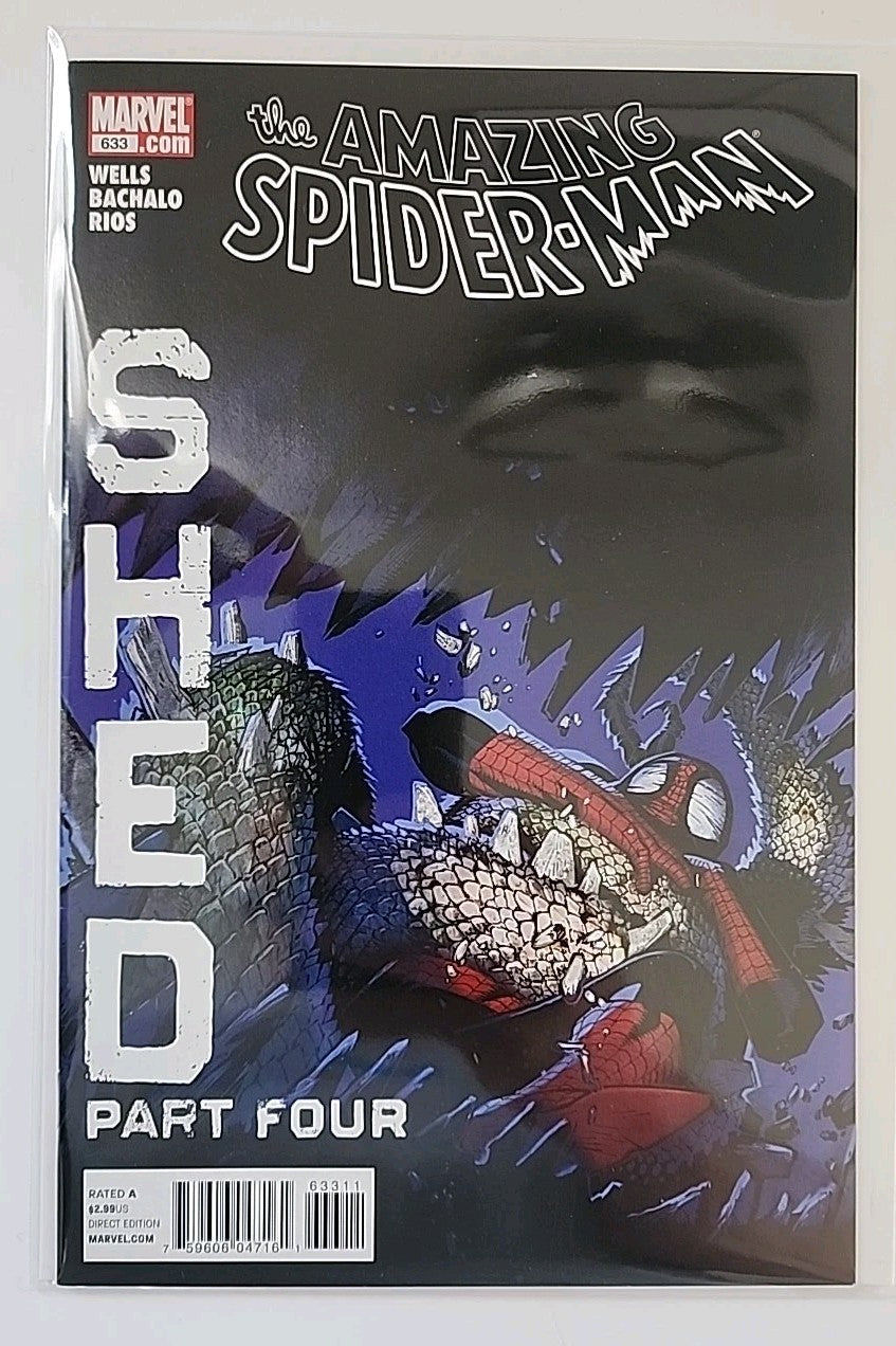 Amazing Spiderman #630-633 Comic Lot Marvel 2010 631 632 Shed  Vs Lizard Eb-1