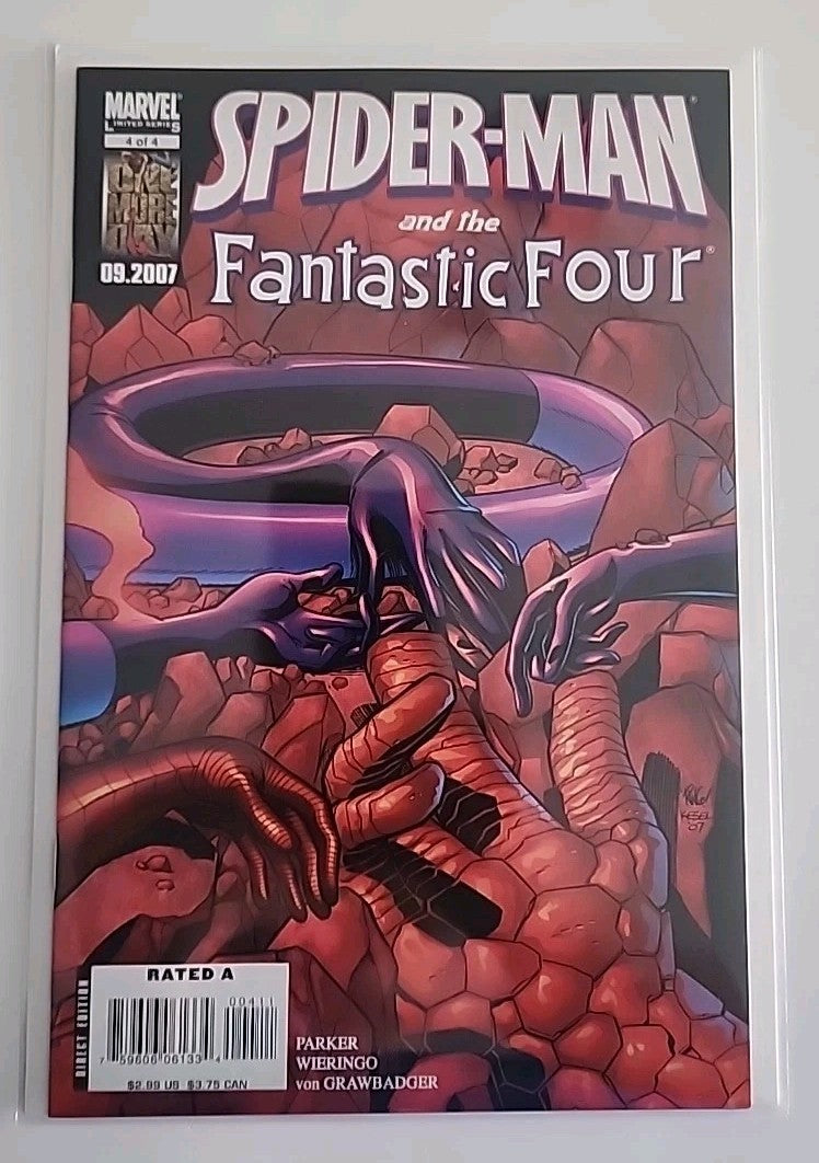 SPIDER-MAN AND THE FANTASTIC FOUR #1-4 NM+ COMPLETE SET (MARVEL 2007)  Eb-1