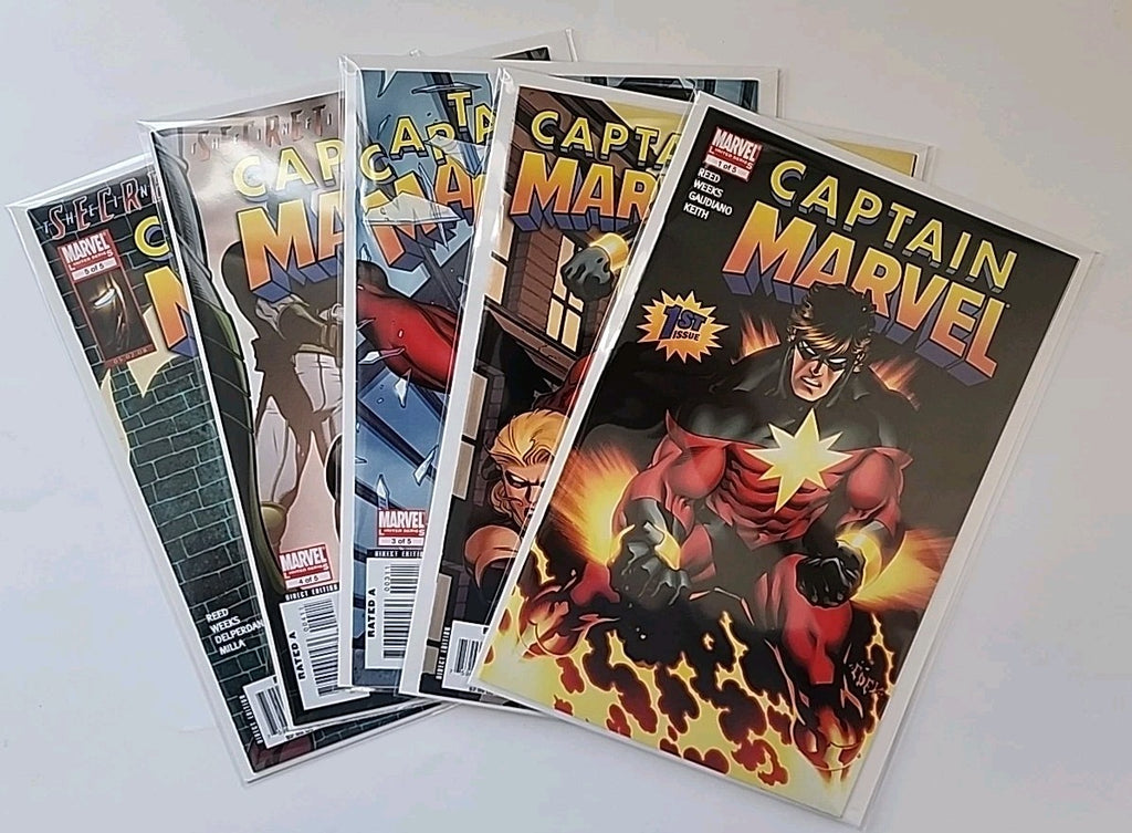 Captain Marvel 1 2 3 4 5 Lot Complete Near Mint NM 2007 Eb-1
