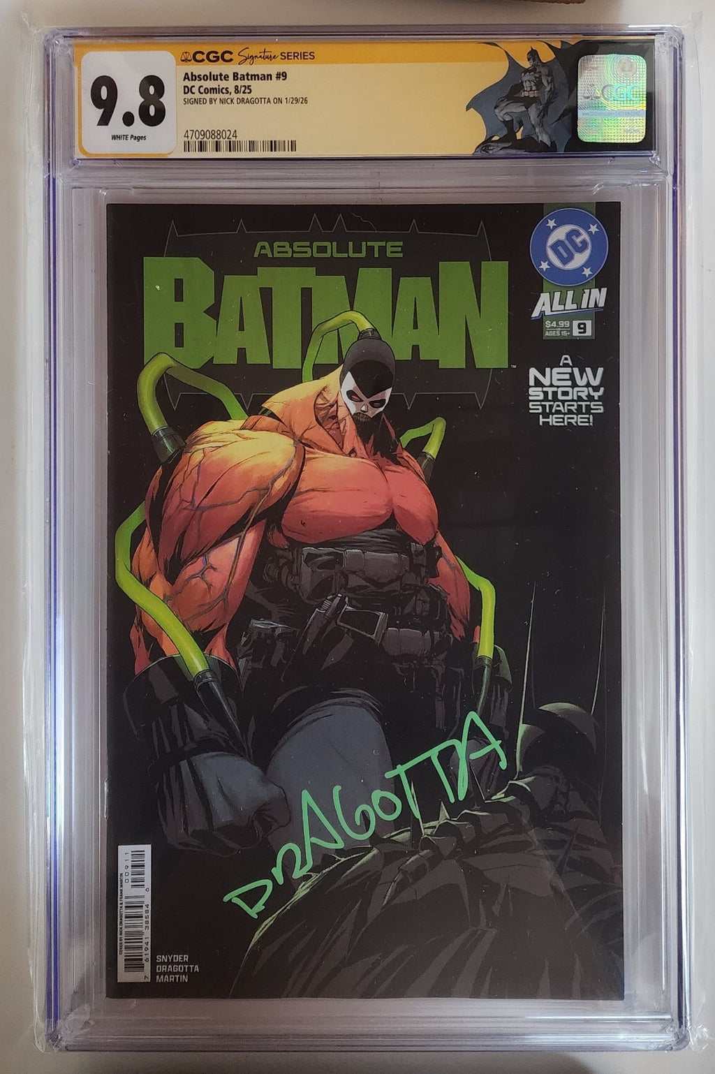 Absolute Batman #9 (1st Print) CGC SS 9.8 2X signed Johnson & Dragotta