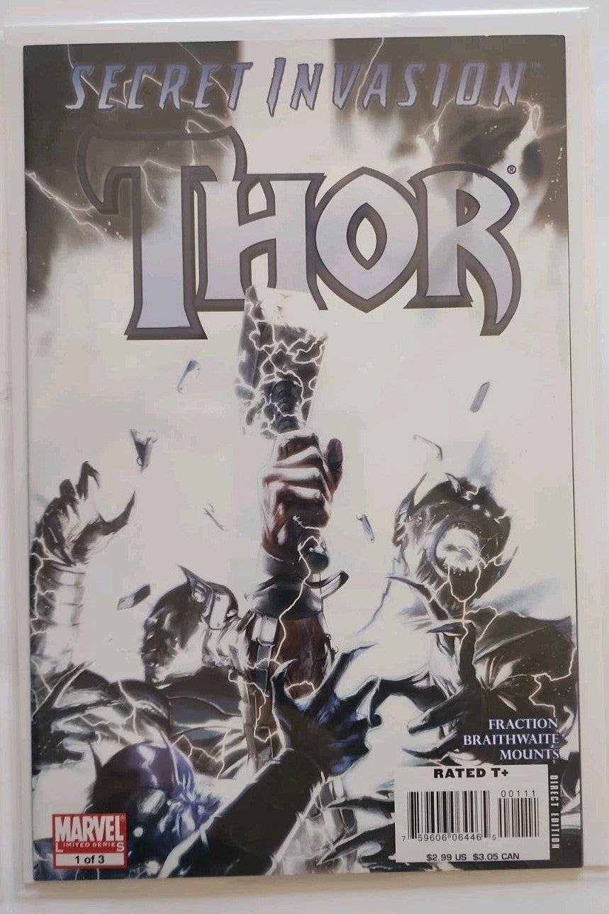 Secret Invasion Thor Lot 1 2 3 Near Mint Nm 2008 Marvel Comics Rn-1