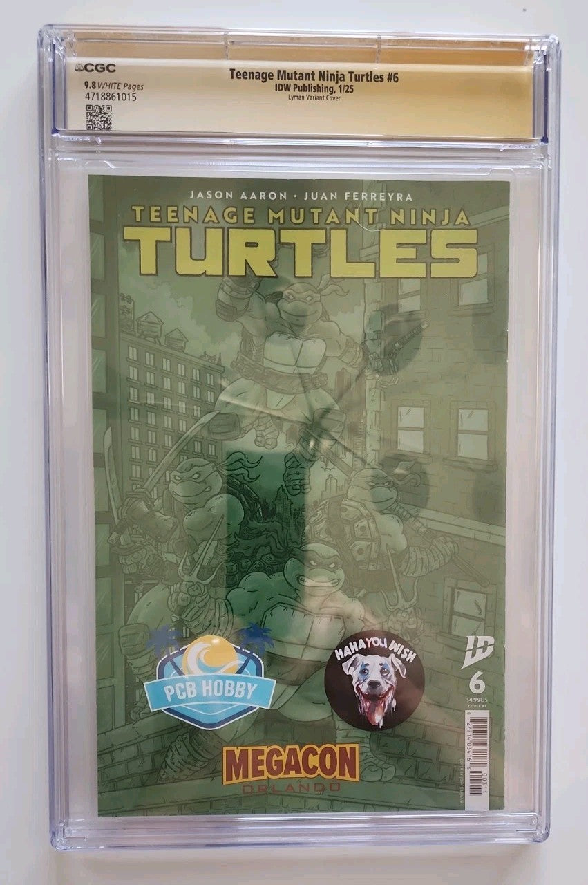 Teenage Mutant Ninja Turtles #6, CGC 9.8, Signed Kevin Eastman And Josh Lyman.