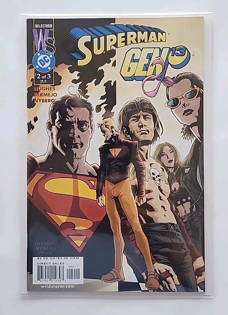 Superman Gen 13 #1-3 Complete Set (Wildstorm 2000) Hughes Bermejo Nyberg  Eb-1