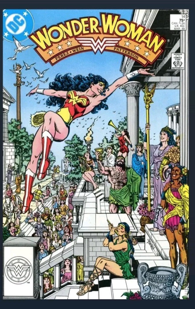 WONDER WOMAN #14 1988 COPPER AGE DC COMIC - GEORGE PEREZ - BAGGED & BOARDED