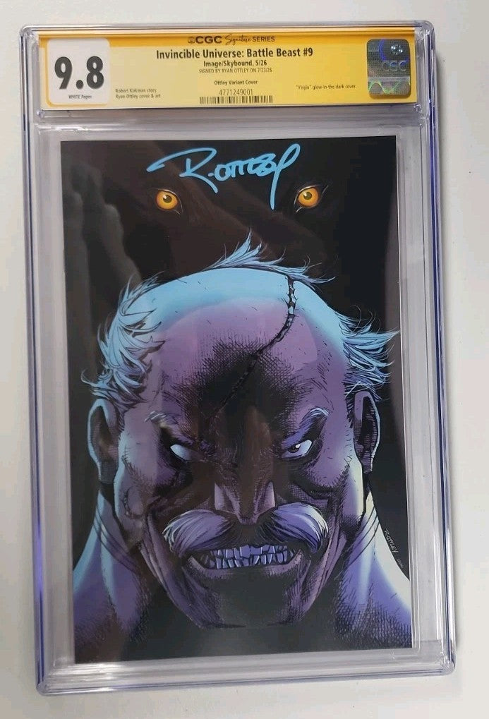 BATTLE BEAST #9 - SDCC FOIL SIGNED BY RYAN OTTLEY  LTD 1000 Graded CGC 9.8
