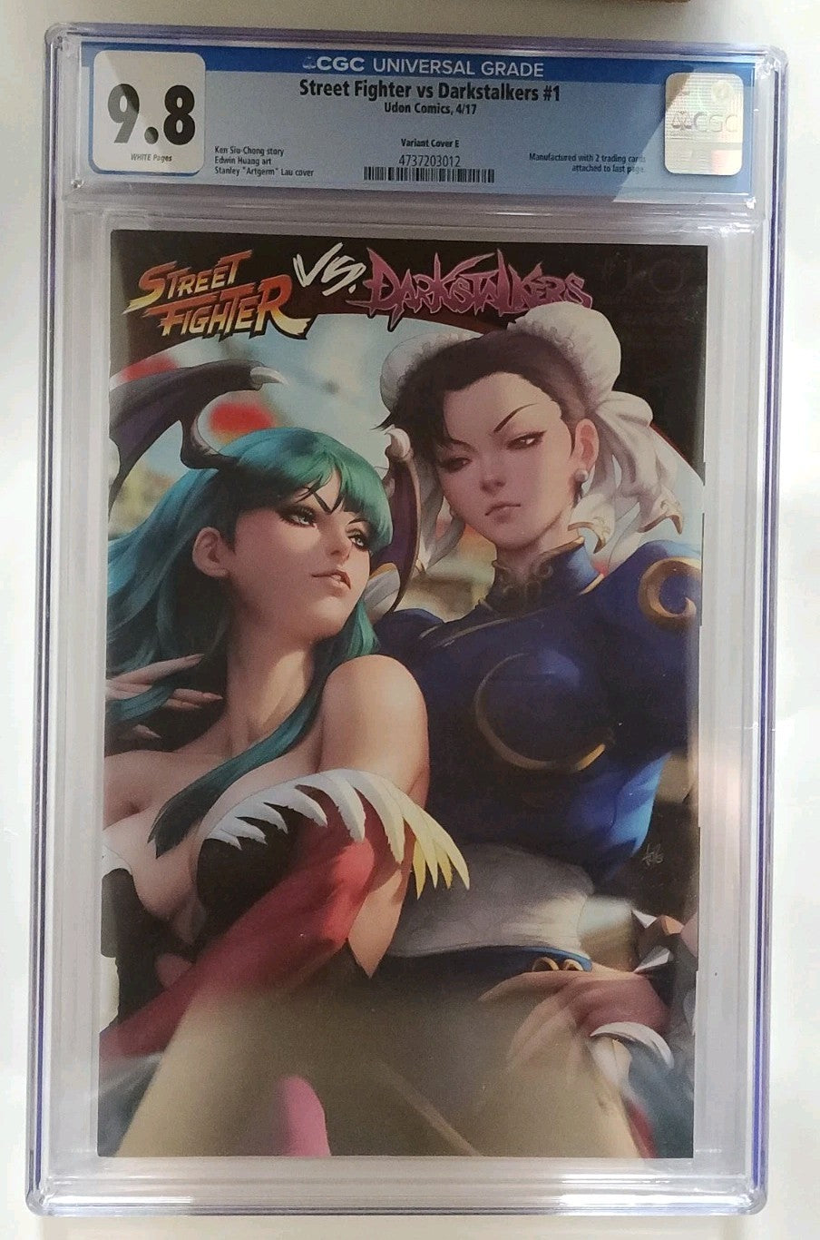 Street Fighter VS Darkstalkers #1 ARTGERM 1:20 Morrigan Chun-li CGC 9.8