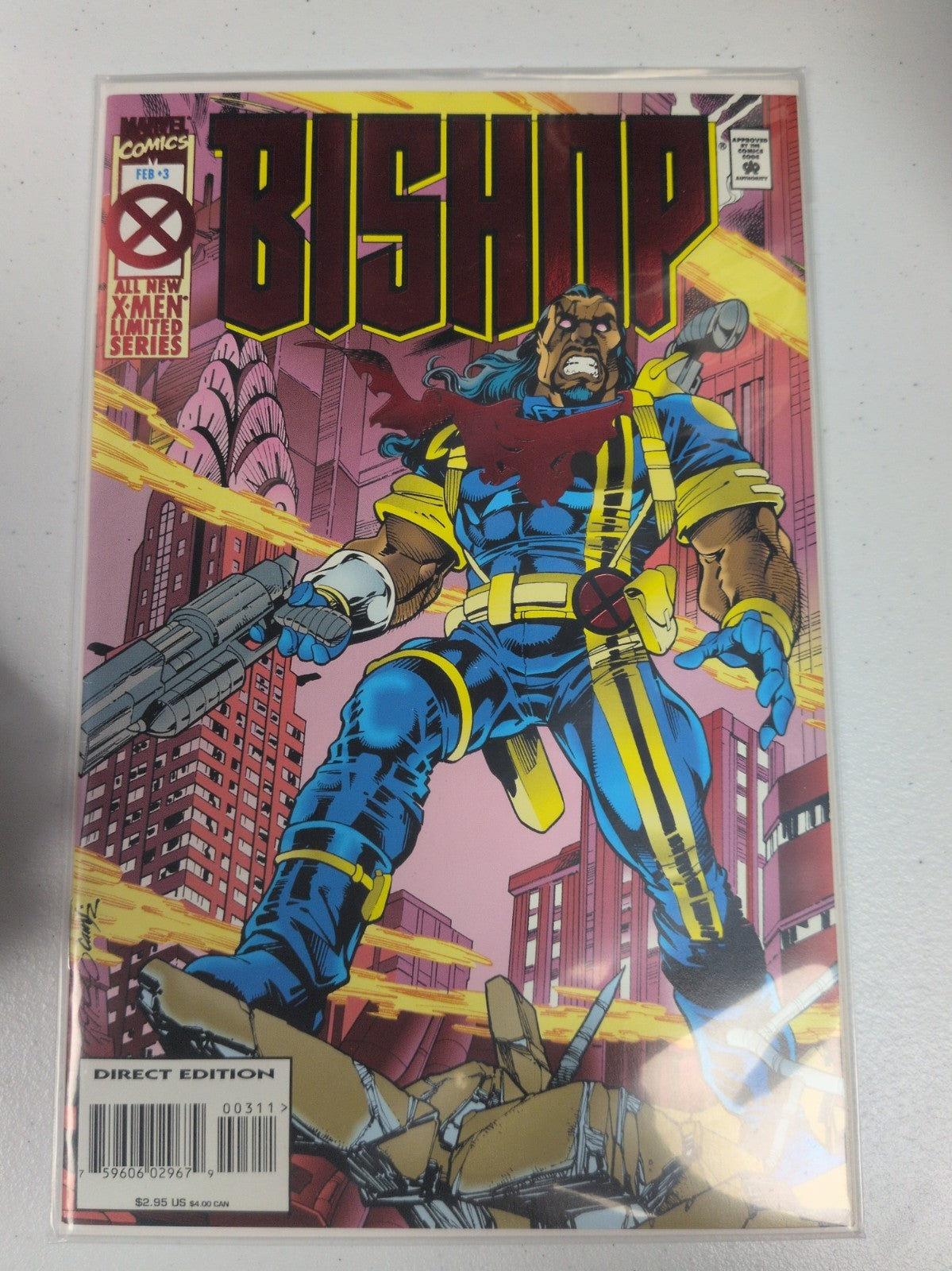 BISHOP #3 Red Foil Logo Marvel Comics X-MEN Solo Series 1995