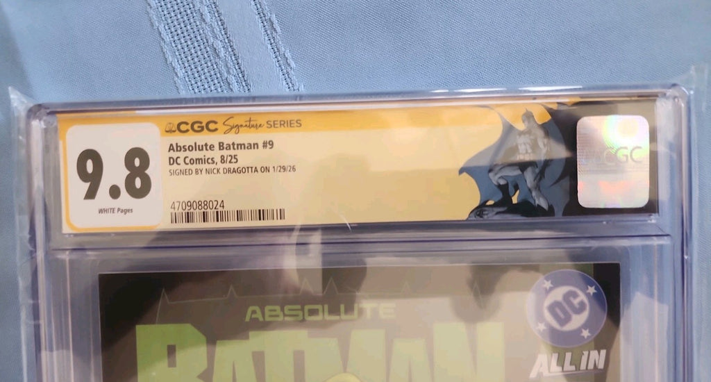 Absolute Batman #9 (1st Print) CGC SS 9.8 2X signed Johnson & Dragotta