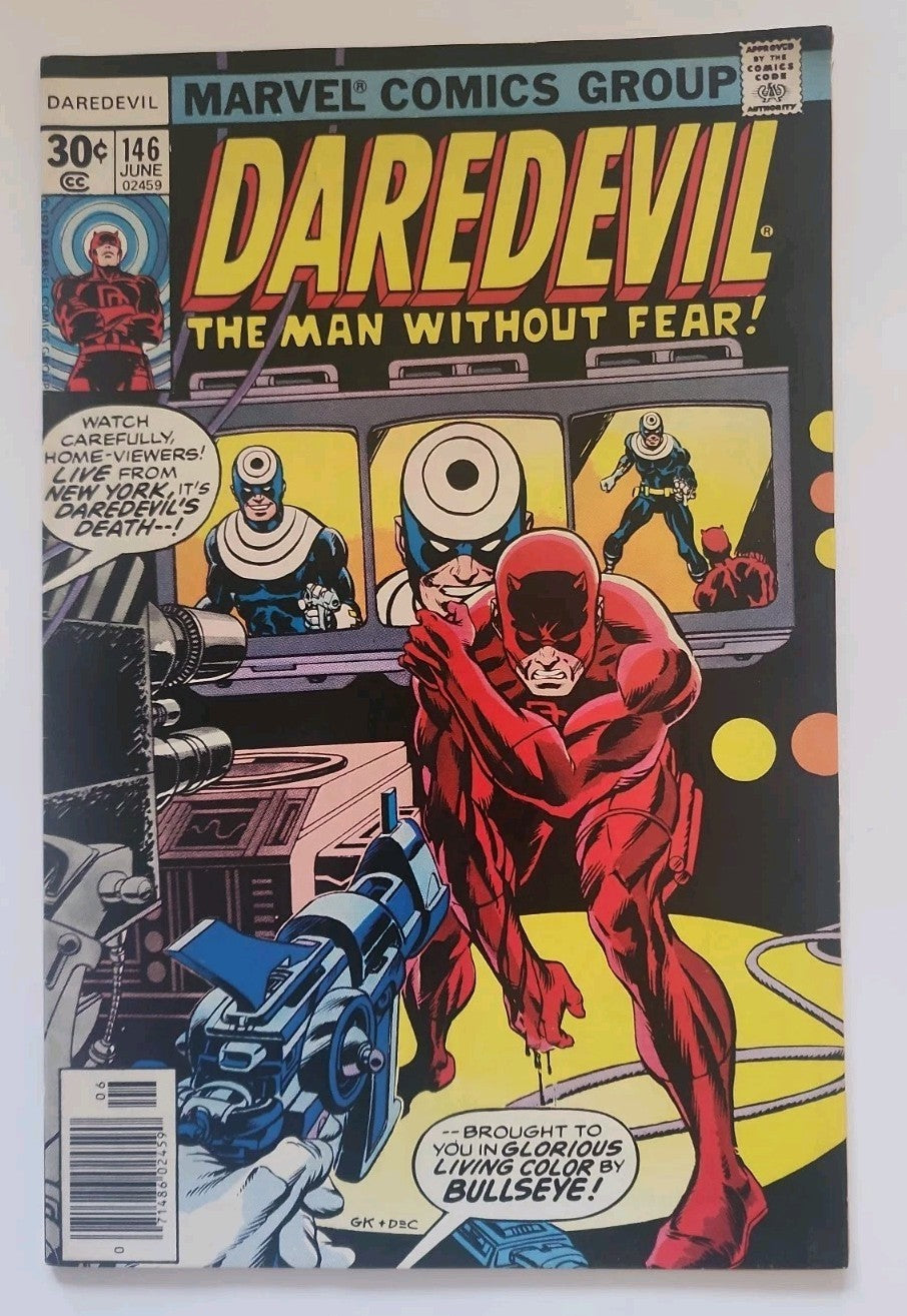 DAREDEVIL #146 HIGHER-GRADE EARLY BULLSEYE APP 1977 Bronze Age Marvel  Eb-2