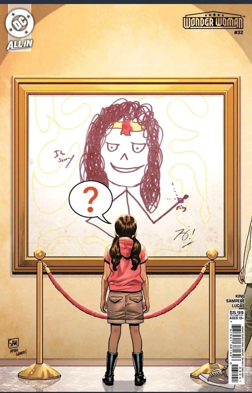 Wonder Woman #32 Cover D Daniel Sampere & Tom King April Fools Card Stock Varian