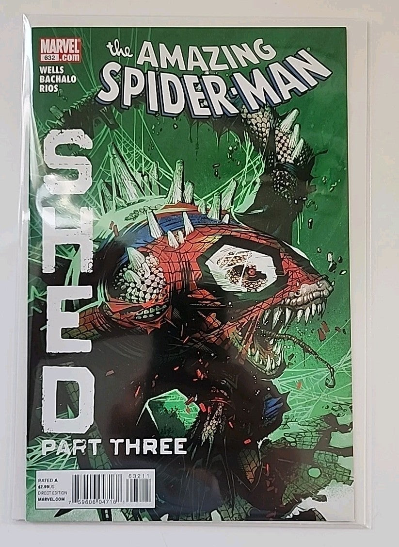 Amazing Spiderman #630-633 Comic Lot Marvel 2010 631 632 Shed  Vs Lizard Eb-1