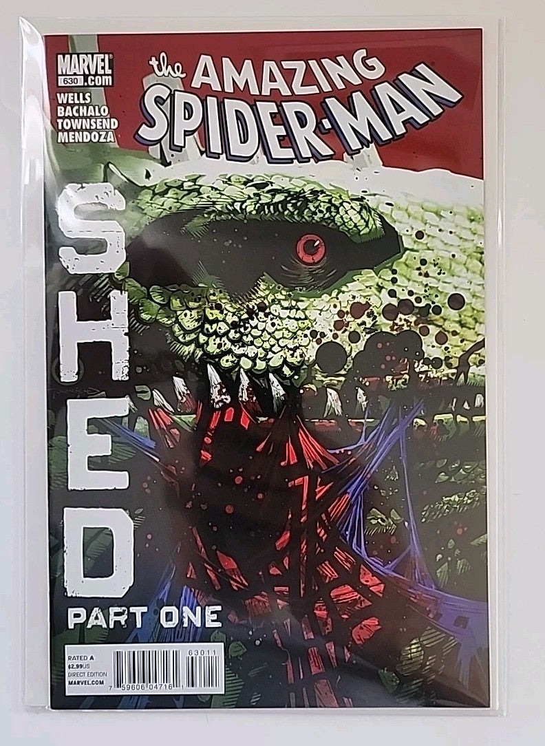 Amazing Spiderman #630-633 Comic Lot Marvel 2010 631 632 Shed  Vs Lizard Eb-1