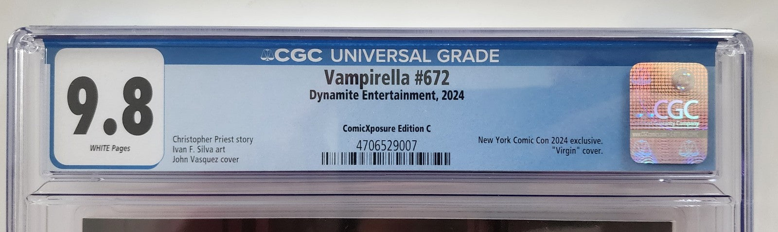 Vampirella 666 #672 Comic Exposure Graded 9.8 Slab