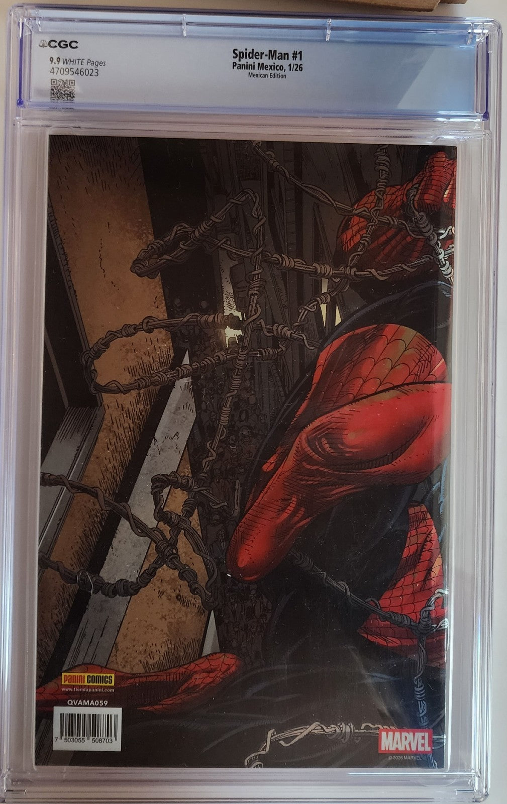 Spiderman #1 CGC 9.9 Todd McFarlane Mexican Panini Wraparound Foil 2026 