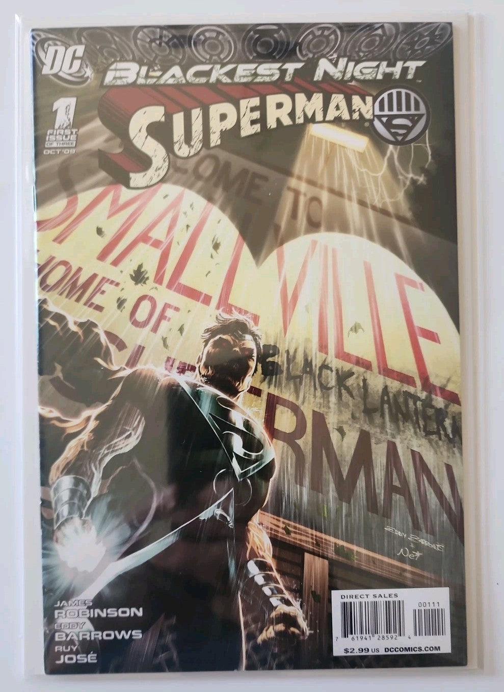 DC: Blackest Night- Superman Vol. 1 (2009) #1-3 Complete Set Rn-1