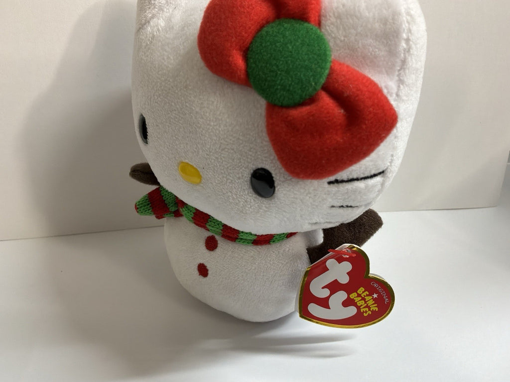 Ty Beanie Baby Hello Kitty Snowkitty Christmas Snowgirl Snowman 6" 15cm New MWMT