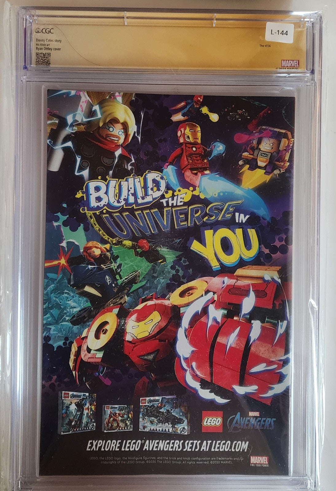 Thor (2020 Marvel) # 10 CGC: CGC 9.4 1:50 Ratio Variant Signed By  Ryan Ottley