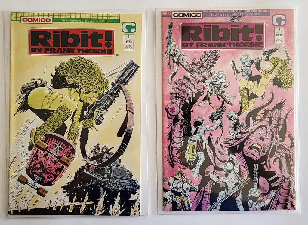 Ribit # 1-4 (Comico 1989) by Frank Thorne, Complete Set NM  Eb-1