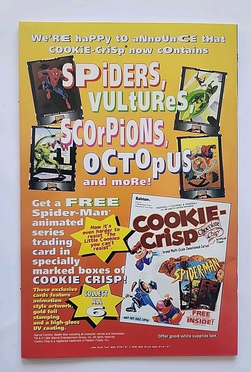 SPIDER-MAN ADVENTURES #1 - FOIL DIRECT EDITION - MARVEL - 1994