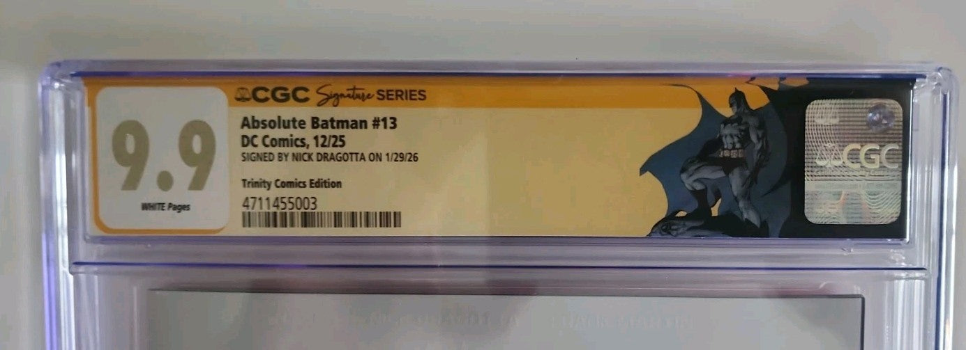 Absolute Batman #13 Trinity Red Foil Glow In The Dark Signed By Dragotta CGC 9.9