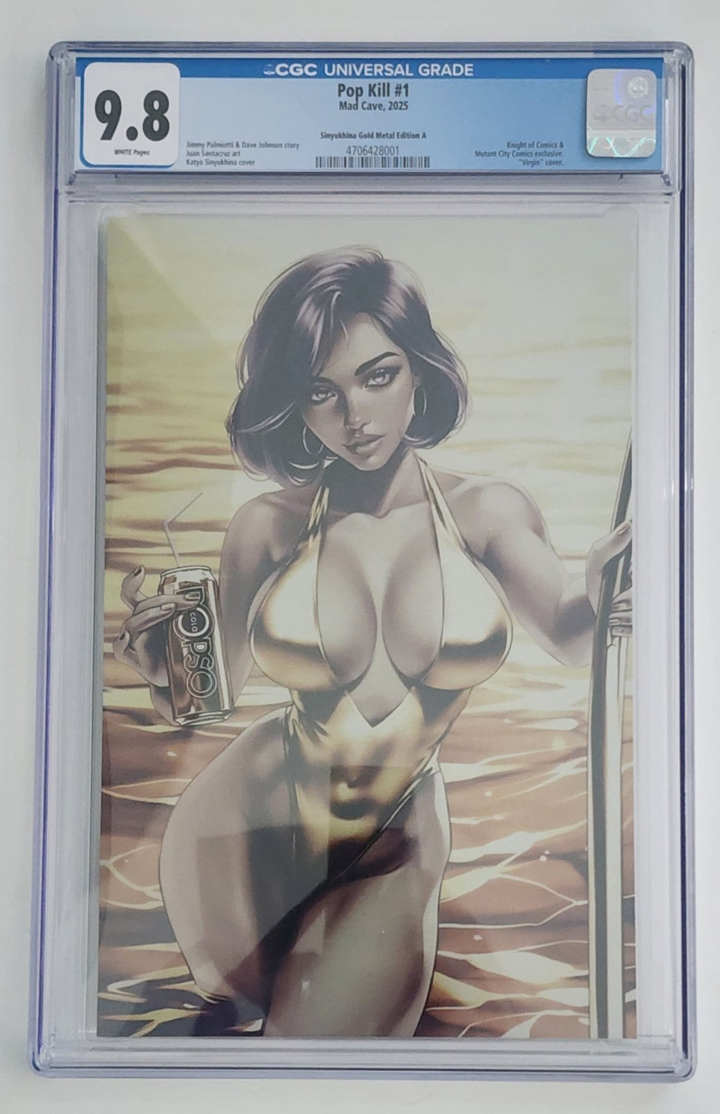 POP KILL #1 KATYA SINYUKHINA VIRGIN EXCLUSIVE "GOLDEN CAN"LMTD 100 CGC 9.8