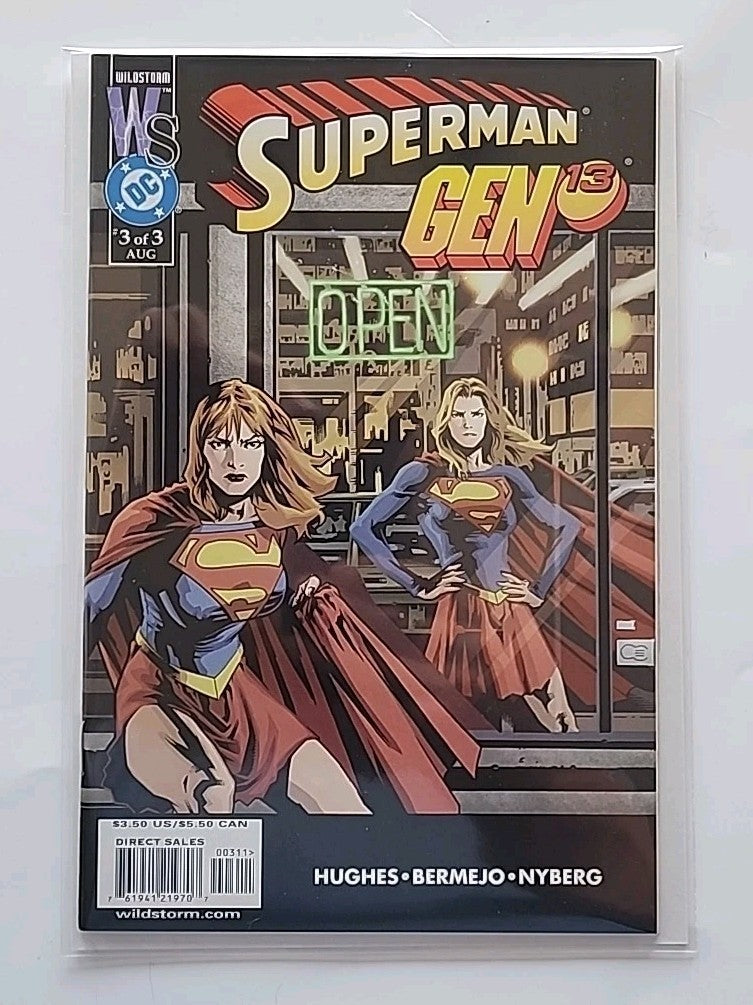 Superman Gen 13 #1-3 Complete Set (Wildstorm 2000) Hughes Bermejo Nyberg  Eb-1