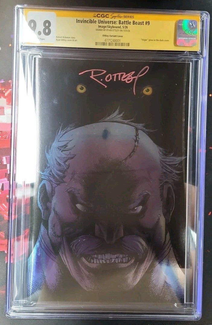 BATTLE BEAST #9 - GLOW IN THE DARK SDCC EXCLUSIVE SIGNED by RYAN OTTLEY CONQUEST