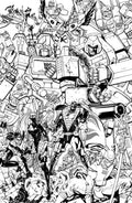 Transformers #33 Cover G Tom Reilly Energon Universe 3rd Anniversary Black &