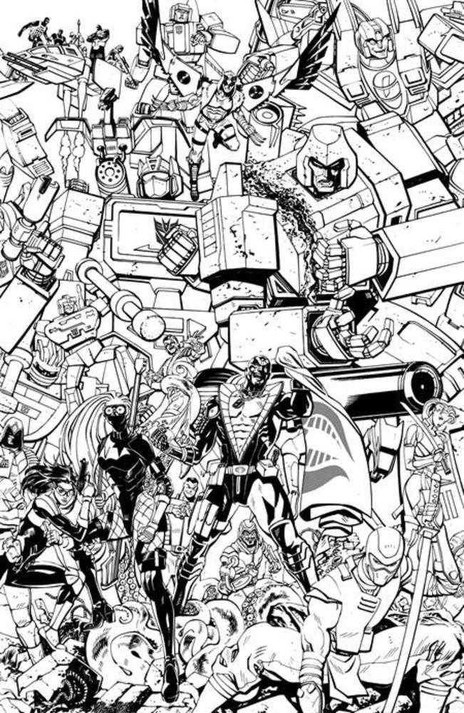 Transformers #33 Cover G Tom Reilly Energon Universe 3rd Anniversary Black &