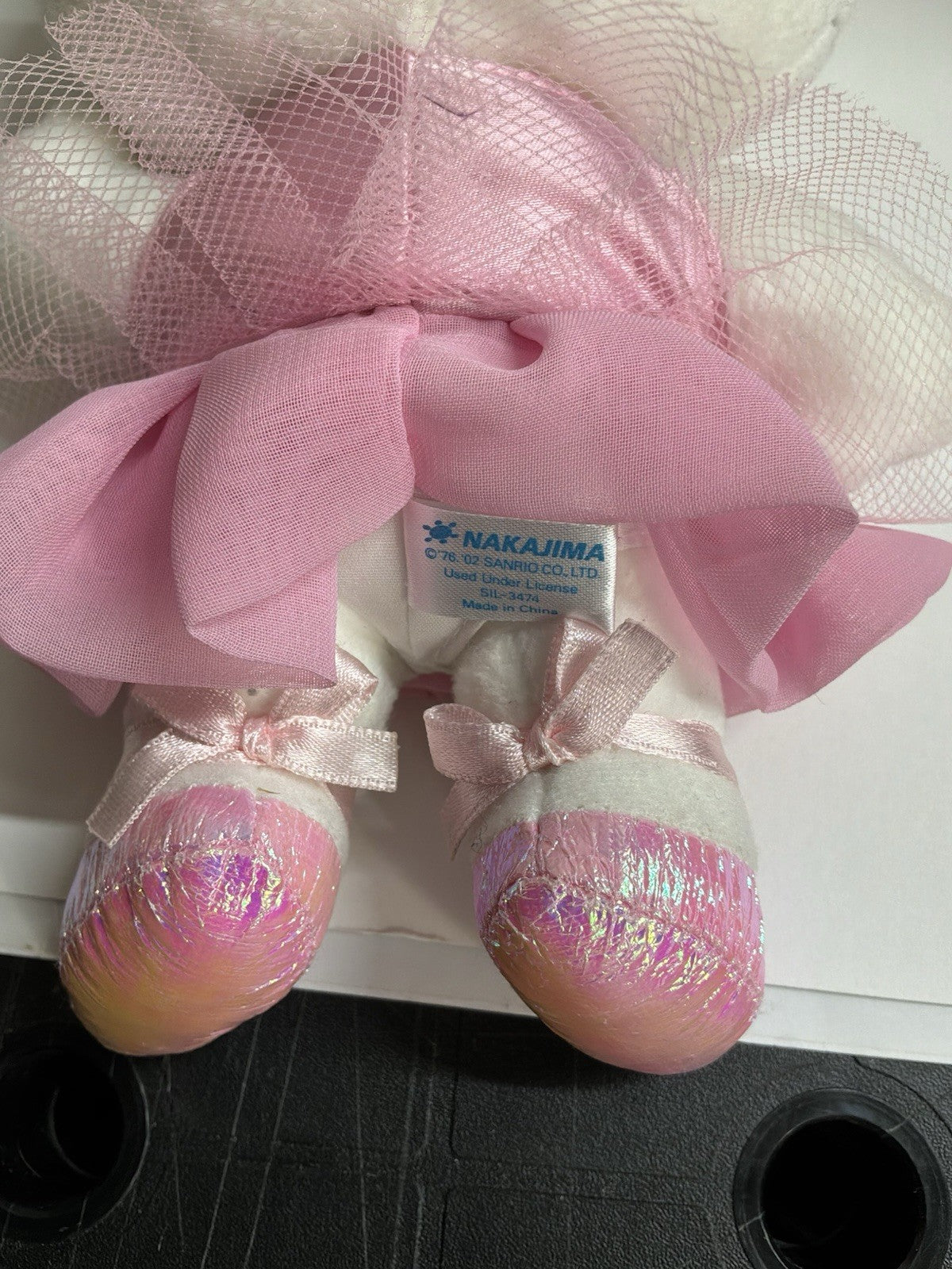 VTG 2002 Hello Kitty Ballerina Plush Nakajima Sanrio Pink Tutu Glitter Shoes