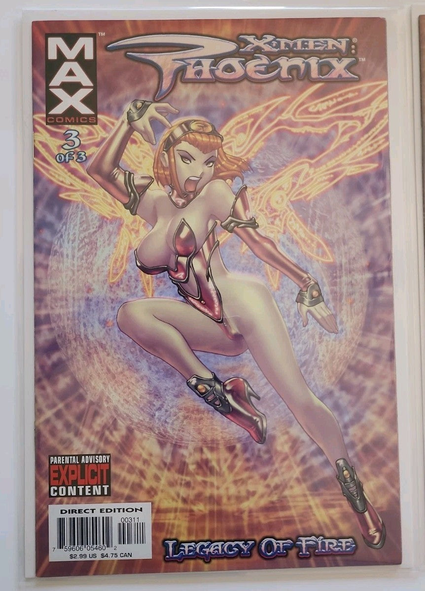 X-MEN PHOENIX LEGACY OF FIRE #1 2 3 COMPLETE  2003 MAX RYAN KINNAIRD ANIME Rn-1