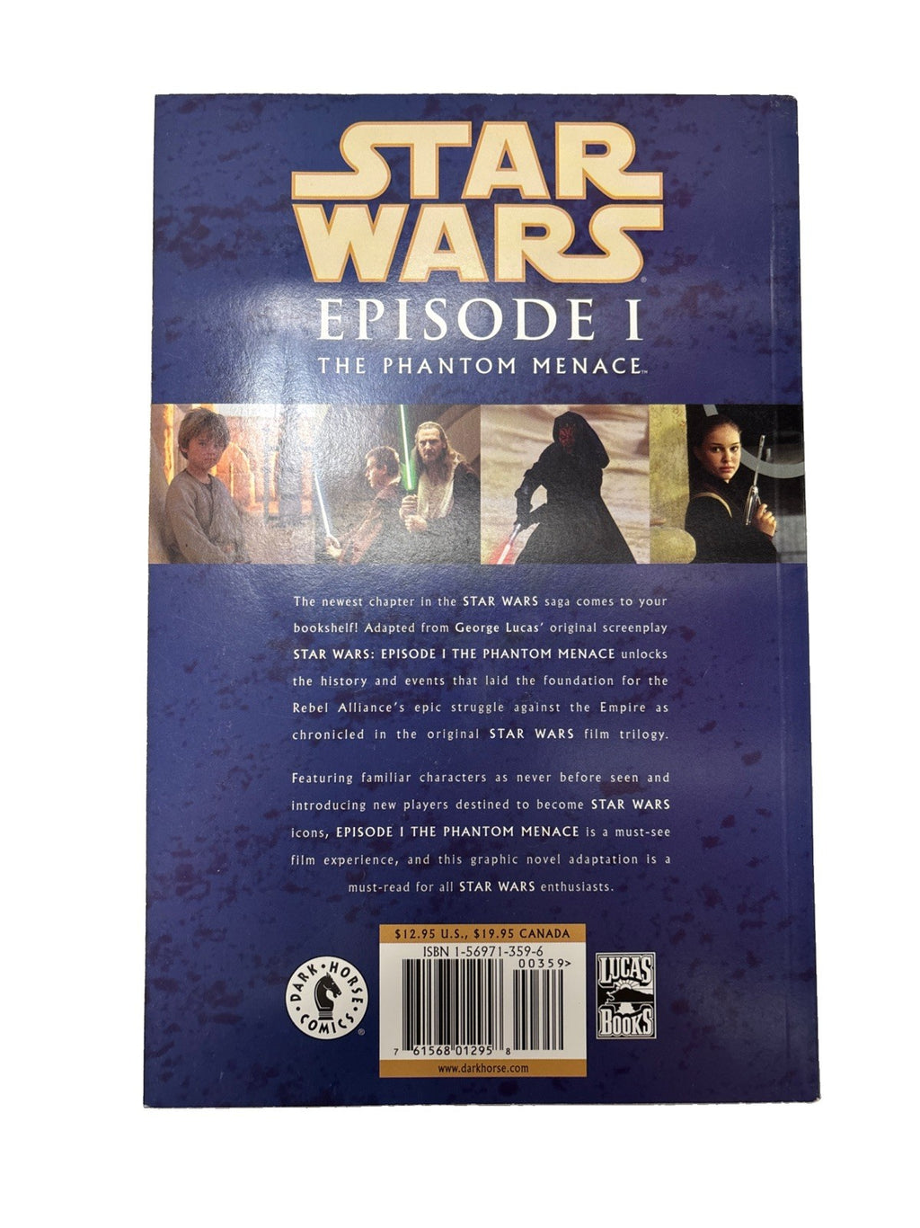 Dark Horse Comics Star Wars: Episode 1 The Phantom Menace Graphic Novel