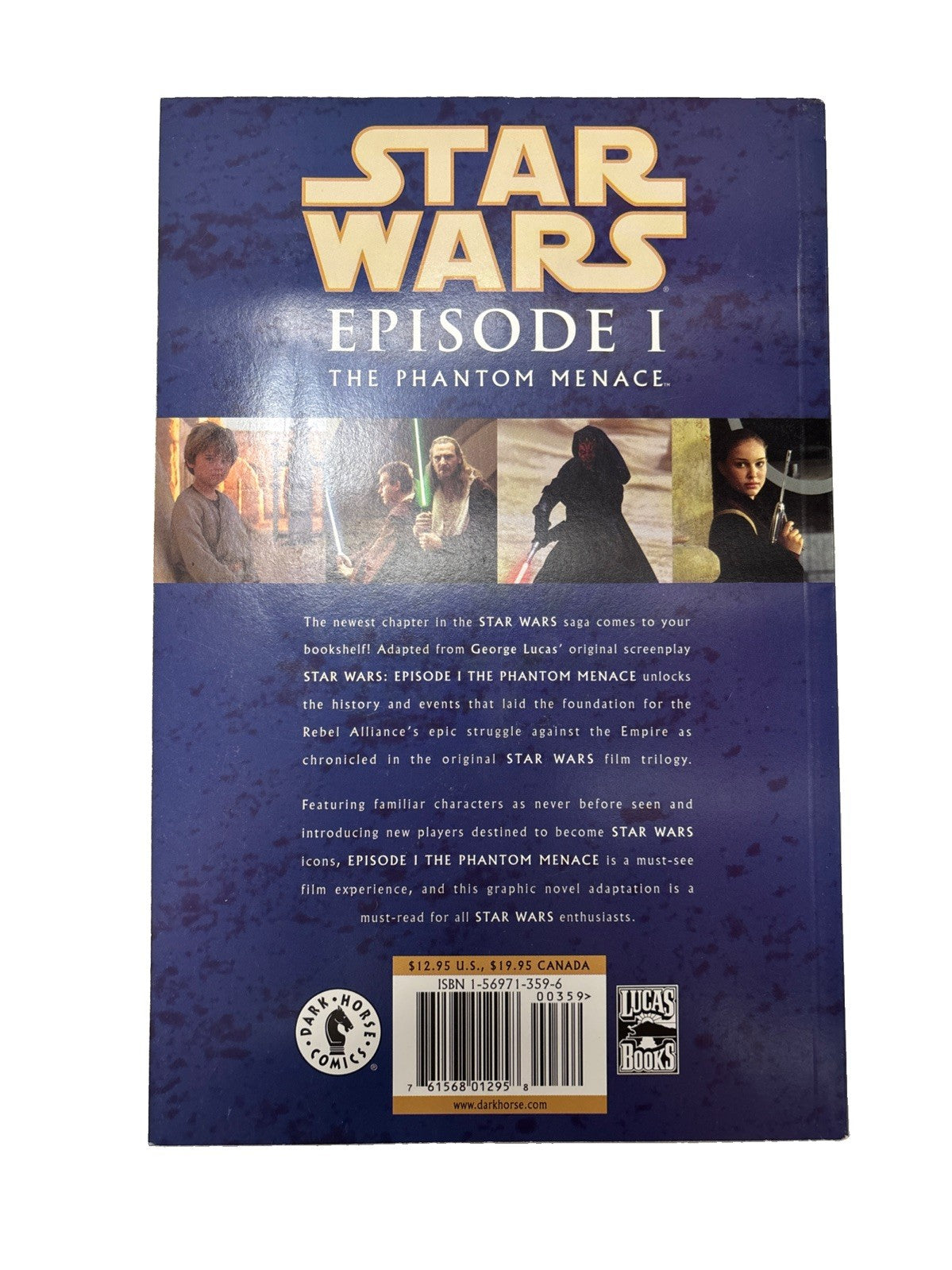 Dark Horse Comics Star Wars: Episode 1 The Phantom Menace Graphic Novel