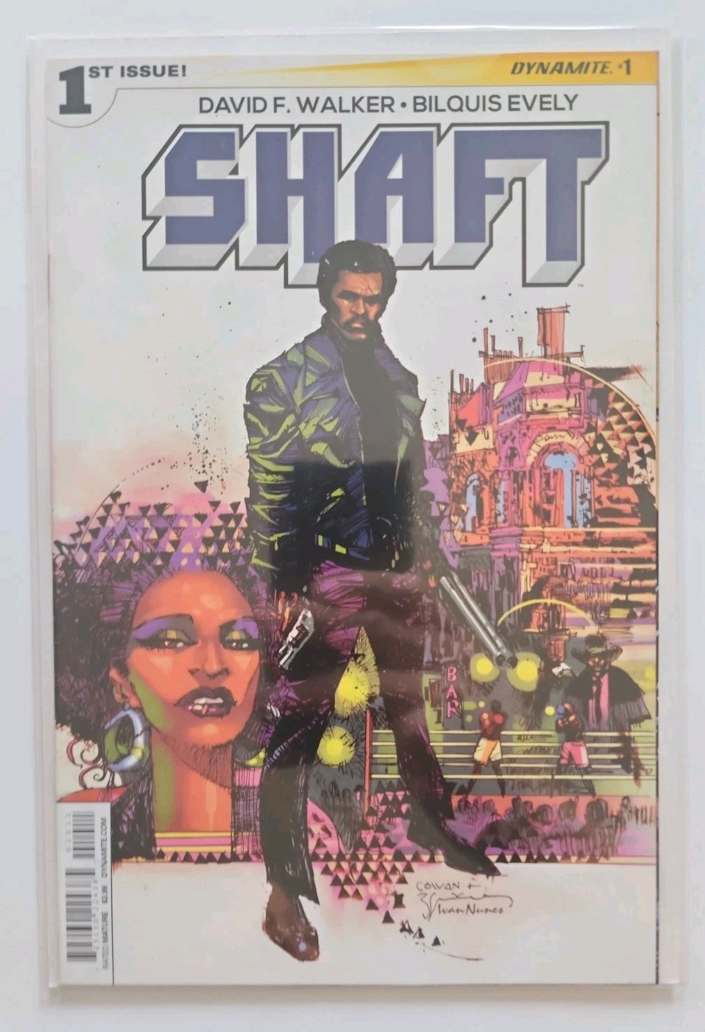 Shaft #1 Dennis Cowan Cover A Variant Dynamite Comics 2014 David F. Walker Eb-2