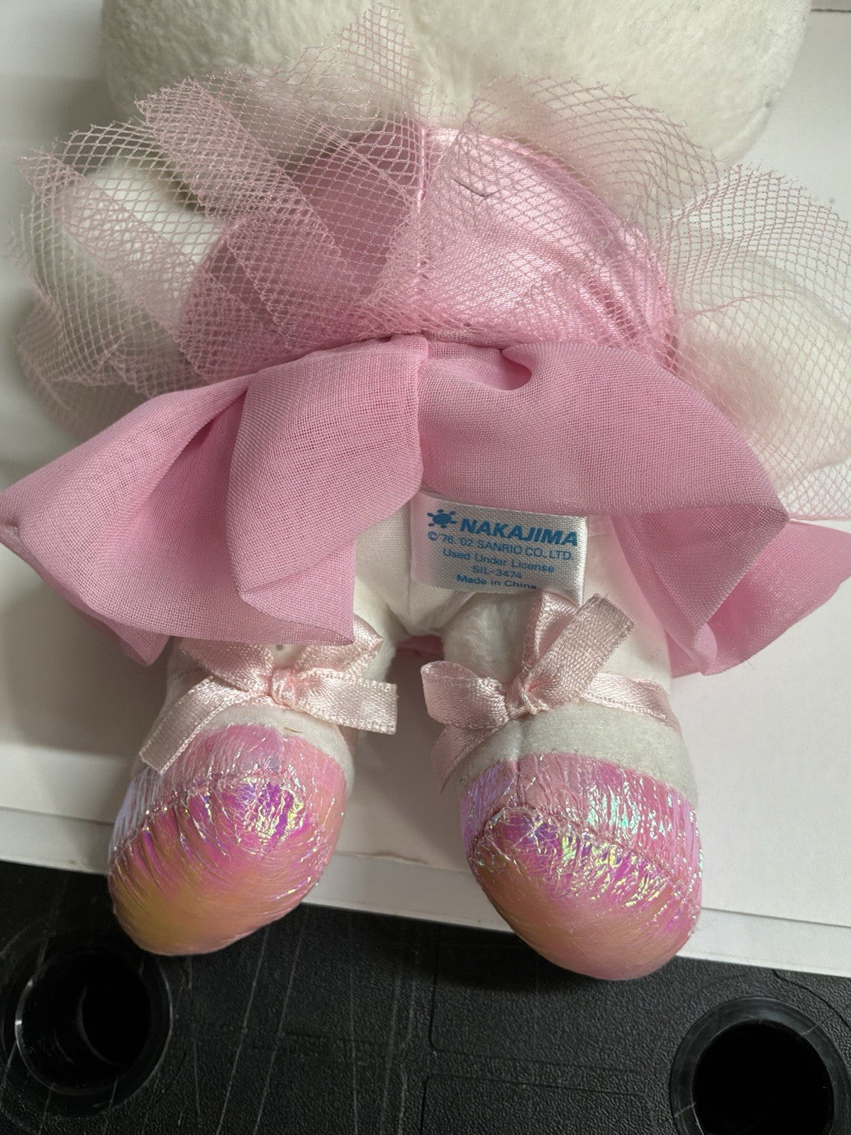 VTG 2002 Hello Kitty Ballerina Plush Nakajima Sanrio Pink Tutu Glitter Shoes