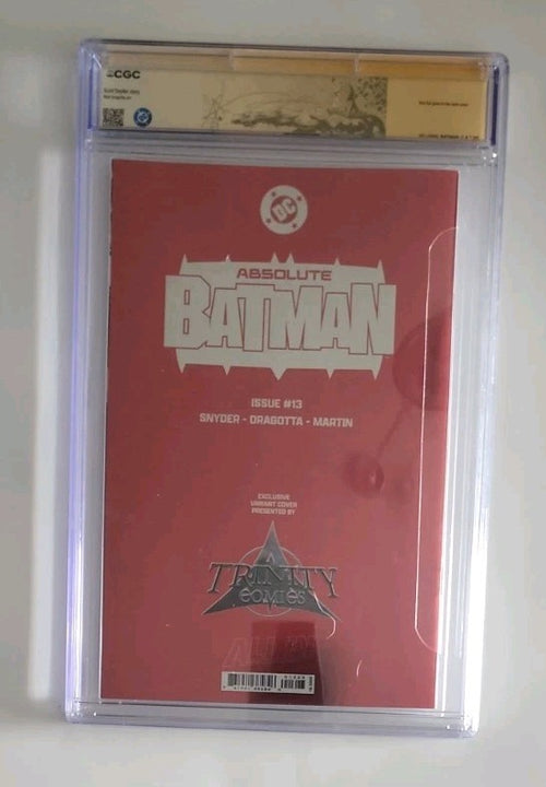 Absolute Batman #13 Trinity Red Foil Glow In The Dark Signed By Dragotta CGC 9.9