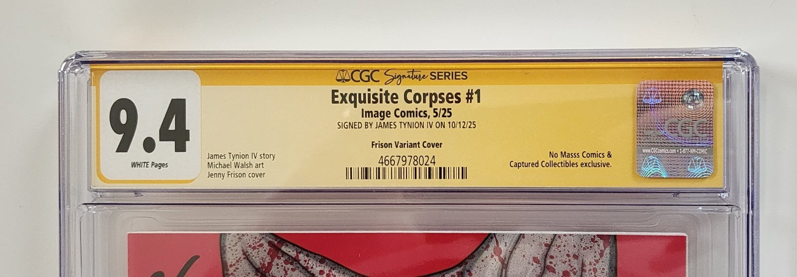 Exquisite Corpses #1 Signed by Frisson and Tynion CGC 9.4 Limited to 350