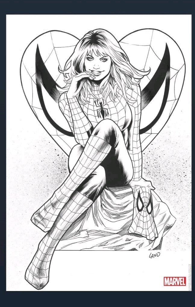 Amazing Spider-Man #25 (2023) 9.4 NM Marvel 1:50 Land B&W Virgin Variant Cover