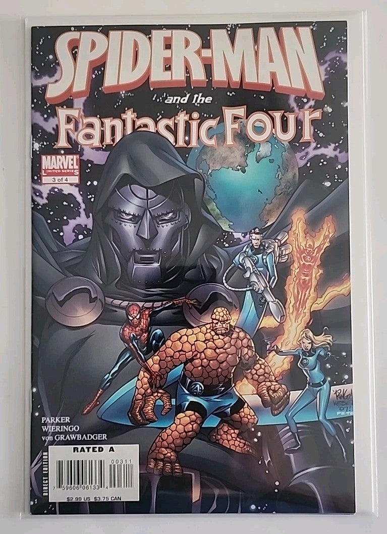 SPIDER-MAN AND THE FANTASTIC FOUR #1-4 NM+ COMPLETE SET (MARVEL 2007)  Eb-1