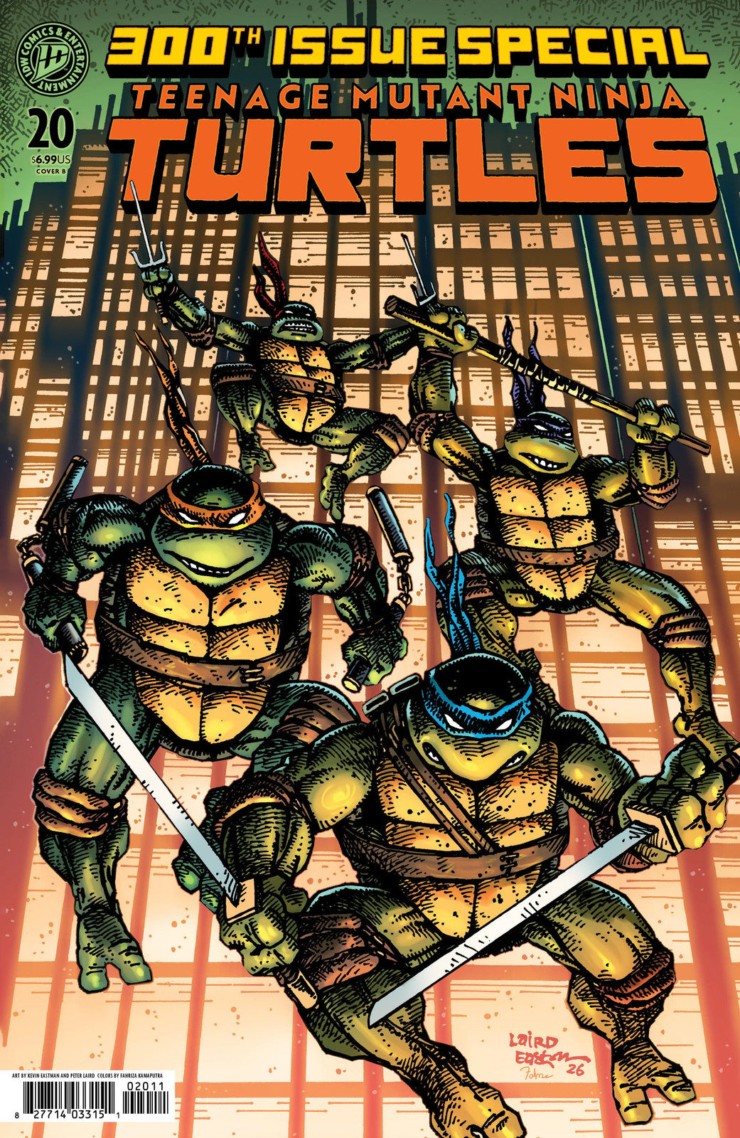 Teenage Mutant Ninja Turtles #20: 300th Issue Special Variant B (Eastman &
