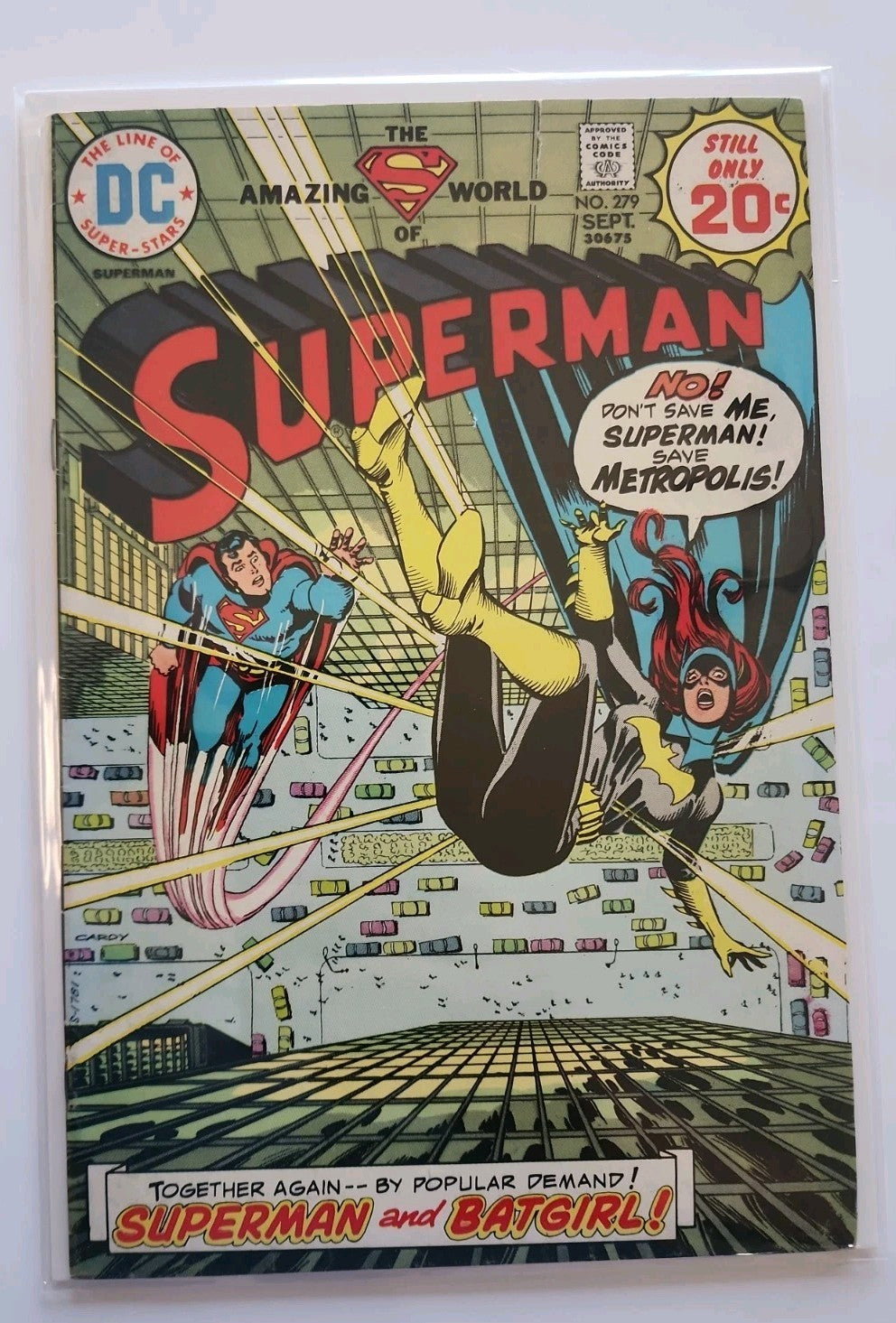 Superman #279 DC Comics 1974 Team-Up of Superman and Batgirl Nick Cardy Cover Eb