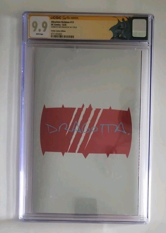 Absolute Batman #13 Trinity Red Foil Glow In The Dark Signed By Dragotta CGC 9.9