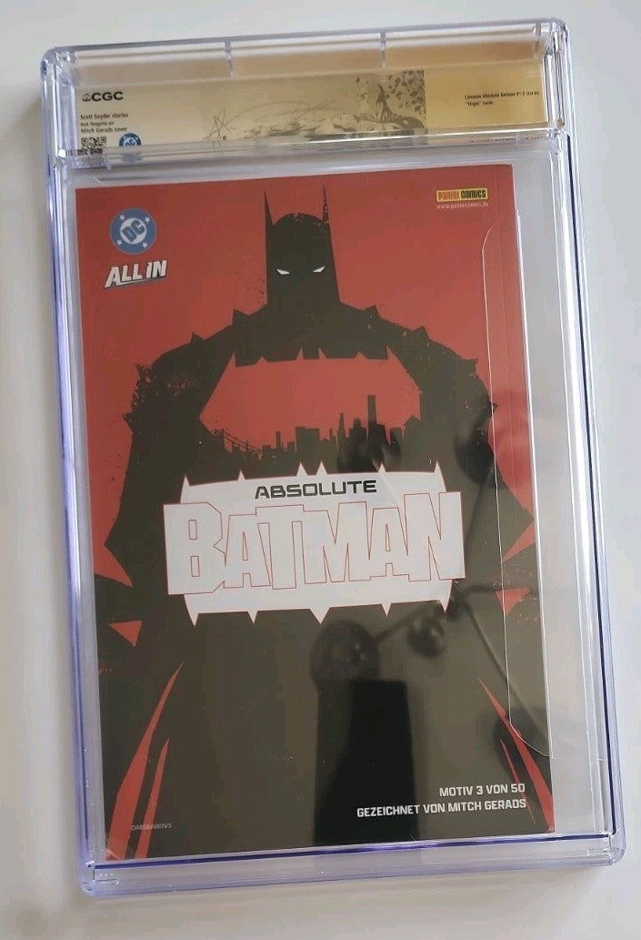 Absolute Batman # 1 - Mitch Gerads  - Panini German CGC 9.6 Signed By Dragotta 