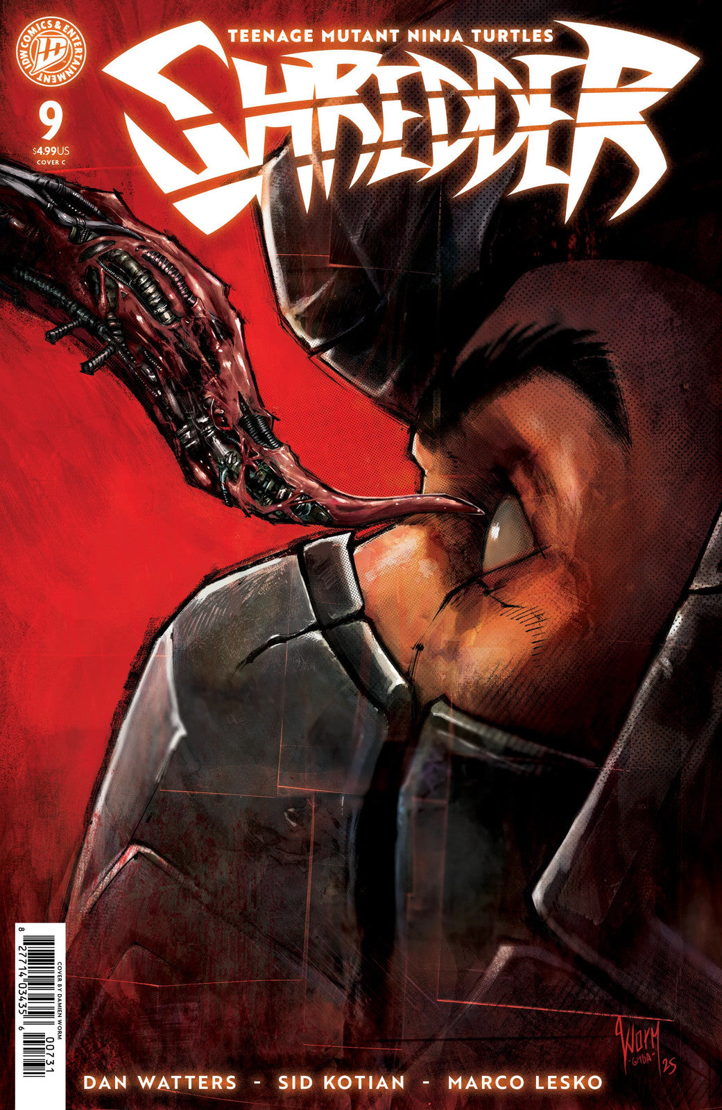 Teenage Mutant Ninja Turtles: Shredder #9 Variant C (Damien Worm)