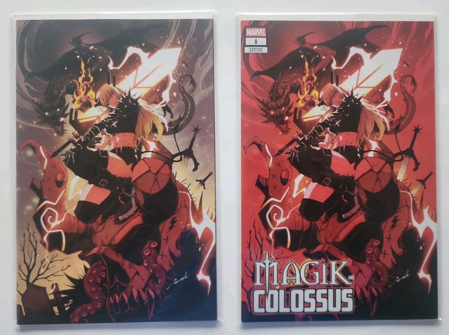Magik and Colossus #1 Godtail Virgin Variant C And Trade Dress Eb-1