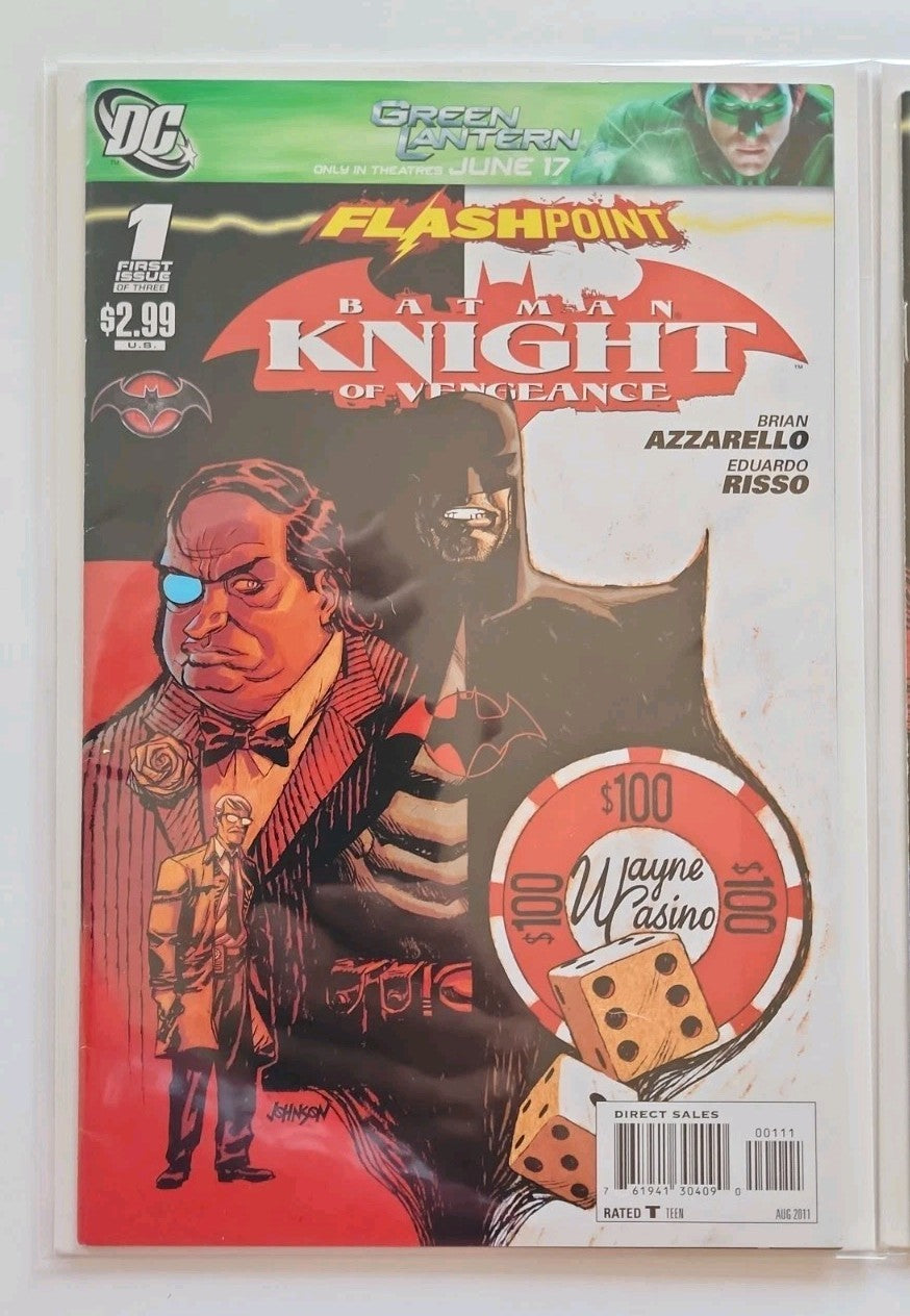 Flashpoint Batman Knight Of Vengeance 1-3 Lot Thomas Wayne Dexter Dent