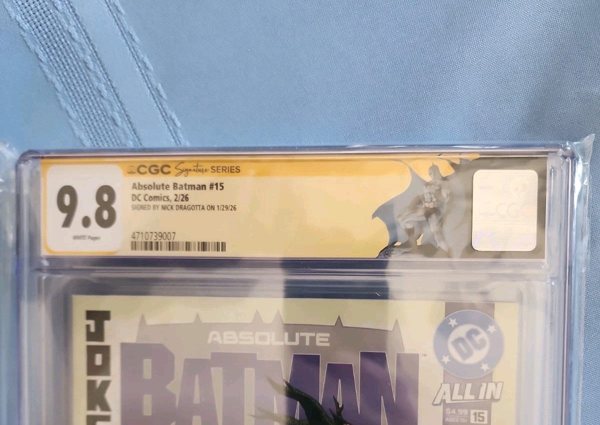 Absolute Batman #15 CGC 9.8 SIGNED Nick Dragotta JSA 1st Full ABSOLUTE JOKER A