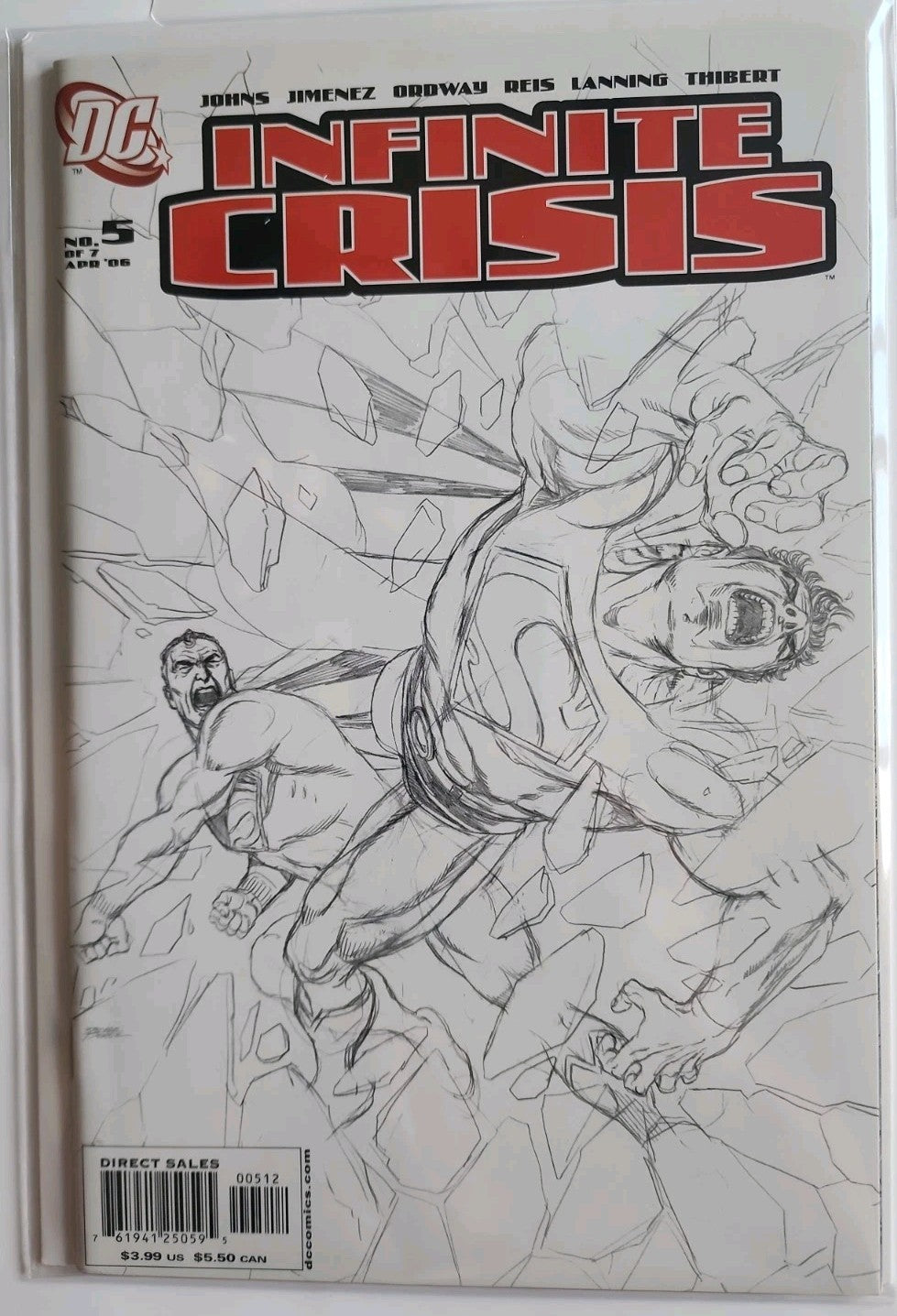 Infinite Crisis #5 (2nd) VF/NM; DC  Geoff Johns George Perez B&W - Eb-2