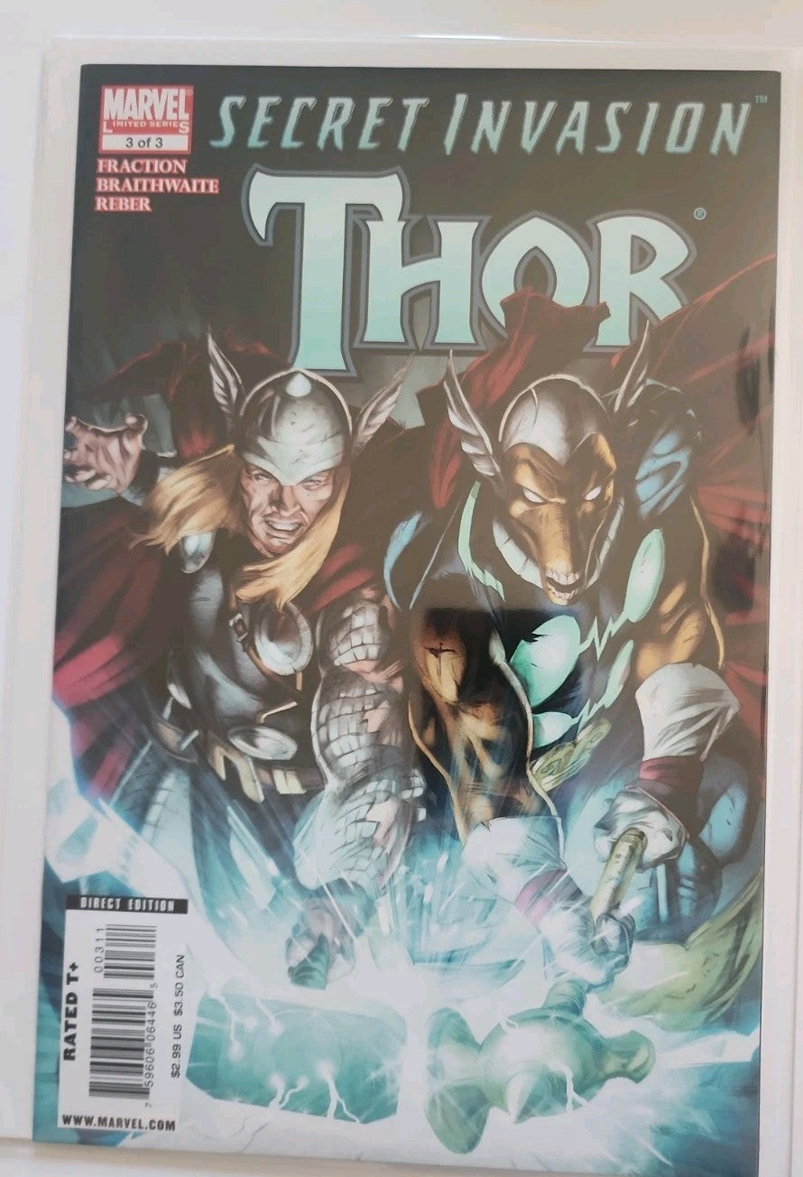 Secret Invasion Thor Lot 1 2 3 Near Mint Nm 2008 Marvel Comics Rn-1