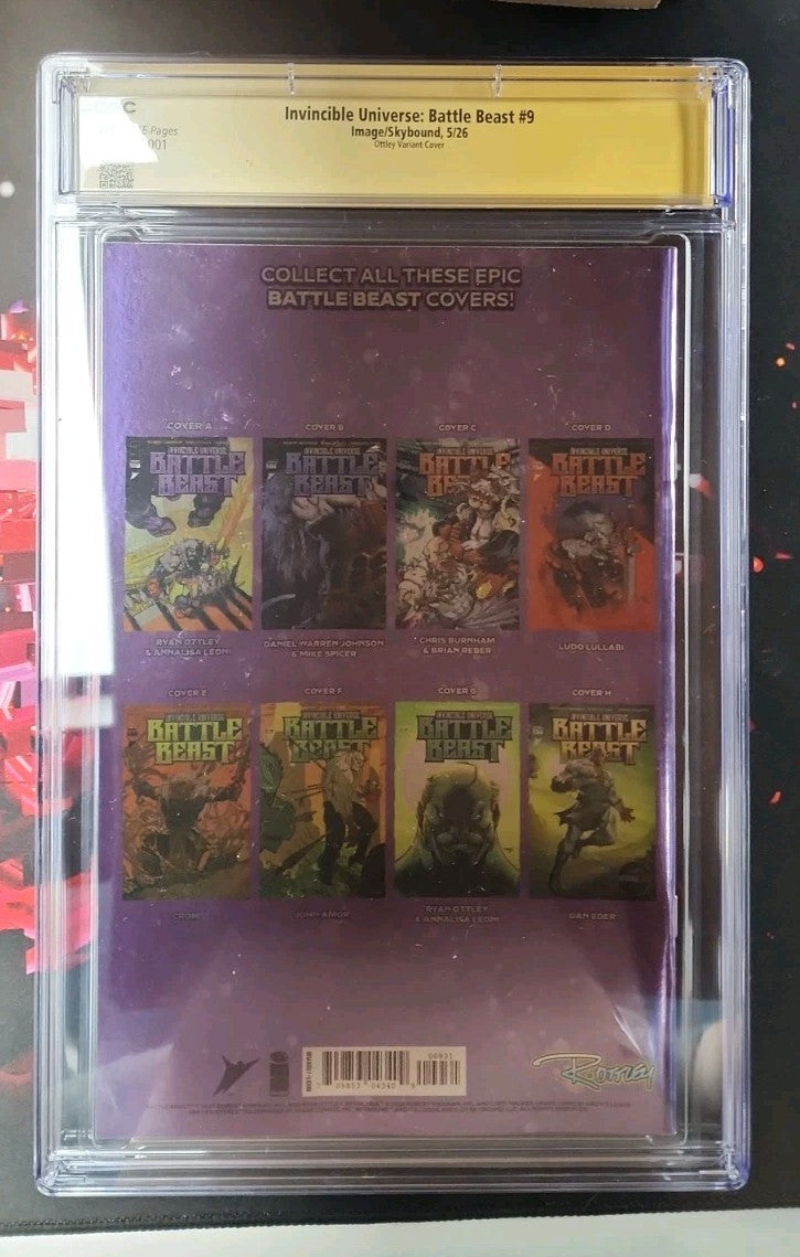 BATTLE BEAST #9 - GLOW IN THE DARK SDCC EXCLUSIVE SIGNED by RYAN OTTLEY CONQUEST